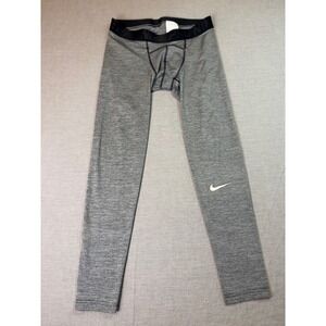 Nike Pro Dri-FIT Compression Leggings Mens Large Grey Heathered Tights Excellent